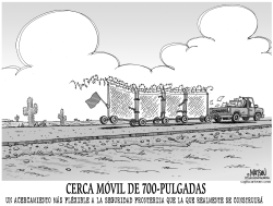 CERCA DE SEGURIDAD FRONTERIZA MOVIL DE 700-PULGADAS by RJ Matson