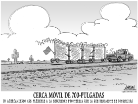 CERCA DE SEGURIDAD FRONTERIZA MOVIL DE 700-PULGADAS by RJ Matson