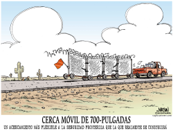 CERCA DE SEGURIDAD FRONTERIZA MOVIL DE 700-PULGADAS  by RJ Matson