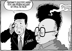 PRUEBA NUCLEAR DE KOREA DEL NORTE by Bob Englehart