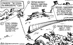 TOUGH IMMIGRATION POLICY by Mike Keefe