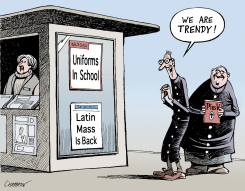 LATIN MASS IS BACK by Patrick Chappatte