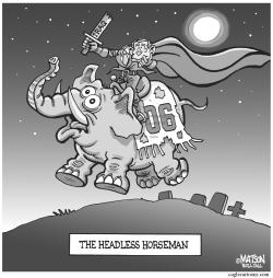 THE HEADLESS HORSEMAN- GRAYSCALE by RJ Matson