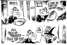 EVIL TRICK- OR-TREATERS by Mike Lane