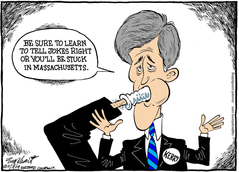  JOHN KERRY by Bob Englehart