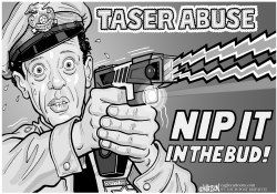 BARNEY FIFE ON TASER ABUSE-GRAY by RJ Matson