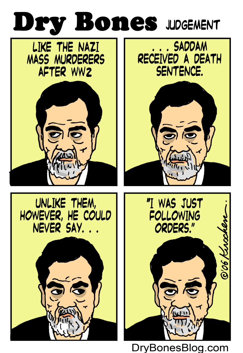  SADDAM DEATH SENTENCE by Yaakov Kirschen