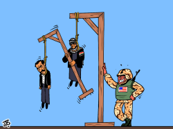 SADDAM DEATH SENTENCE  by Emad Hajjaj