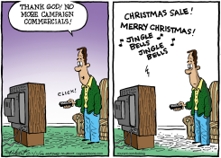 NO MORE COMMERCIALS by Bob Englehart