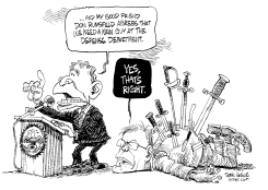 RUMSFELD RESIGNS by Daryl Cagle