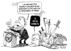 RUMSFELD RENUNCIA by Daryl Cagle