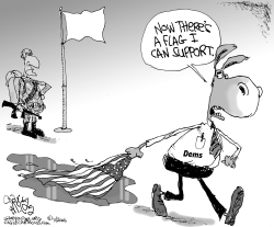 DEMOCRATS FLAG GRAY by Gary McCoy