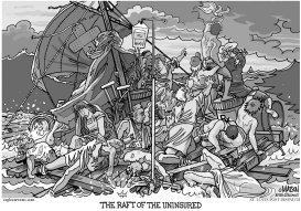 THE RAFT OF THE UNINSURED-GRAY by RJ Matson