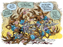 DEMOCRATS FIGHT  by Daryl Cagle