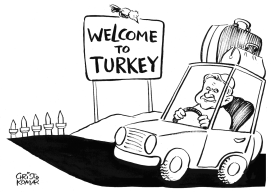 POPE BENEDICT XVI VISITS TURKEY - B&W by Christo Komarnitski