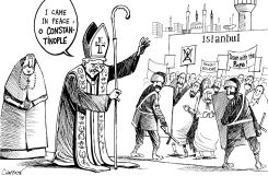 POPE BENEDICT IN TURKEY by Patrick Chappatte