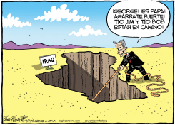 PAPA BUSH AL RESCATE  by Bob Englehart