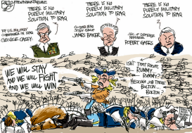 BUSH CUSTER BATTLES by Pat Bagley