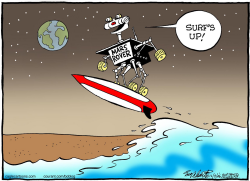 WATER FOUND ON MARS by Bob Englehart