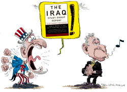 IRAQ STUDY GROUP YELL  by Daryl Cagle