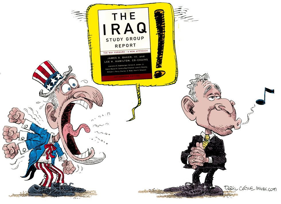  IRAQ STUDY GROUP YELL  by Daryl Cagle