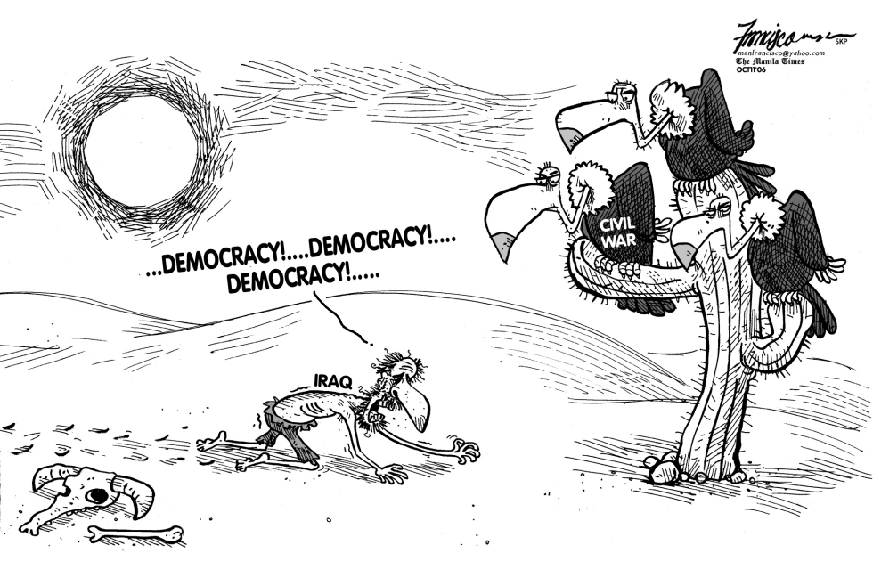  IRAQ THIRSTY FOR DEMOCRACY by Manny Francisco