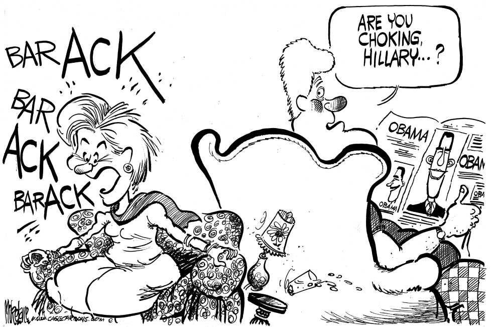  HILLARY GOES BARACK by Mike Lane