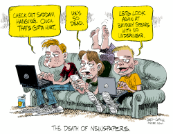 THE DEATH OF NEWSPAPERS by Daryl Cagle