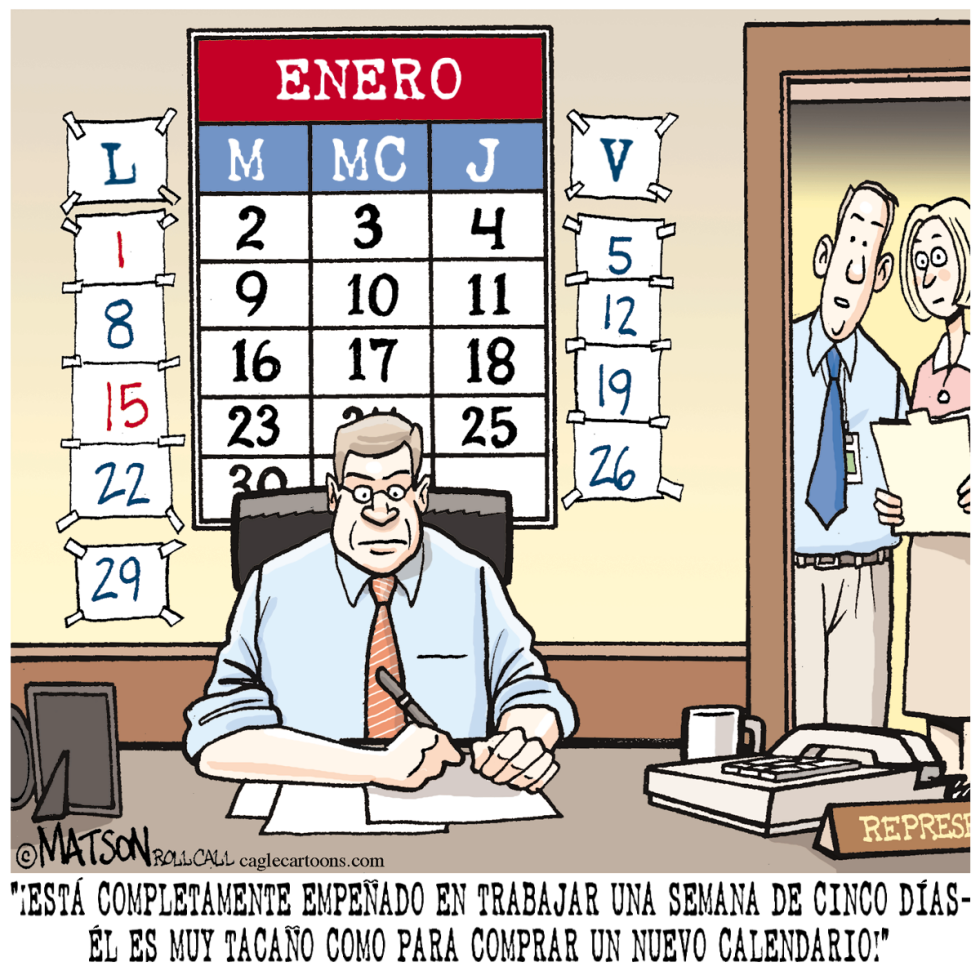  CONGRESISTA SE AJUSTA A NUEVA SEMANA DE TRABAJO DE CINCO DIAS  by RJ Matson