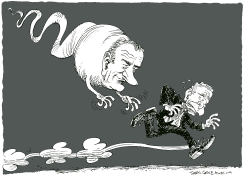 LBJ GHOST by Daryl Cagle