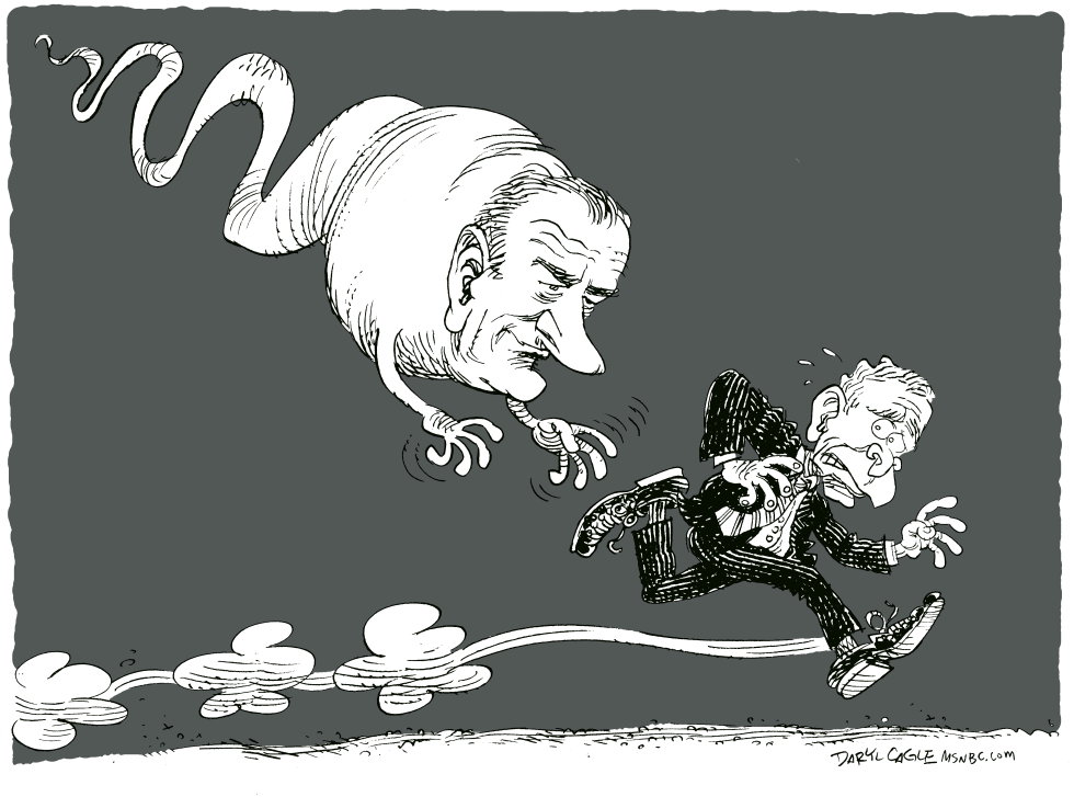  LBJ GHOST by Daryl Cagle