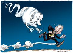 LBJ GHOST  by Daryl Cagle