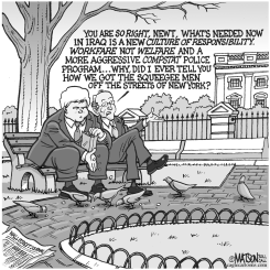 GINGRICH AND GIULIANI by RJ Matson