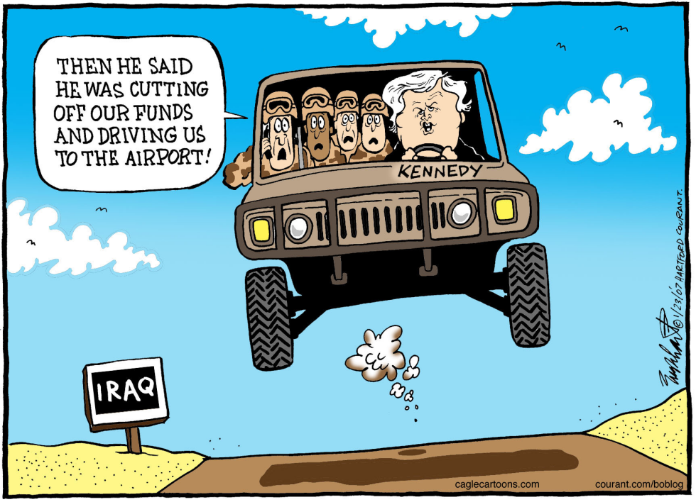  TED KENNEDY by Bob Englehart