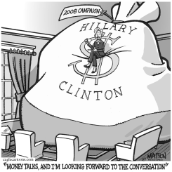 MONEY TALKS FOR HILLARY by RJ Matson