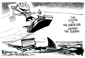 JUMPIN THE SHARK by Milt Priggee