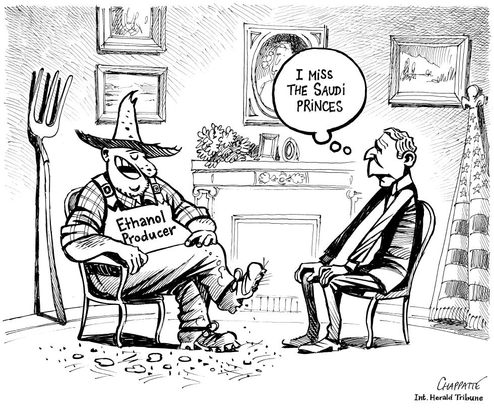  BUSH SUPPORTS ETHANOL by Patrick Chappatte