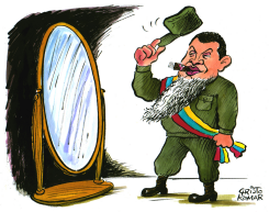 CHAVEZ BECOMES CASTRO  by Christo Komarnitski