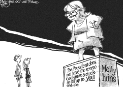 MOLLY IVINS by Pat Bagley