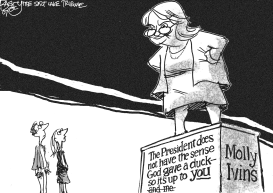 MOLLY IVINS by Pat Bagley