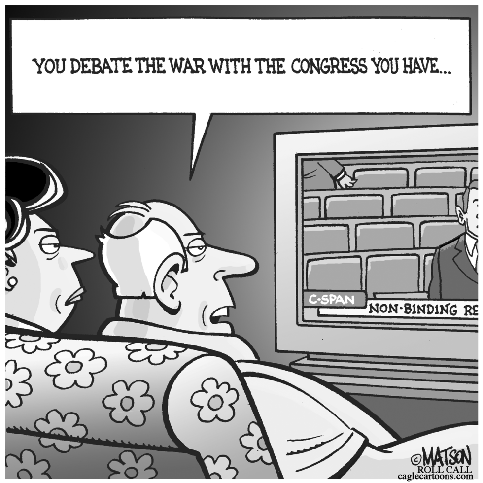  YOU DEBATE THE WAR WITH THE CONGRESS YOU HAVE by RJ Matson