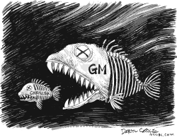 PECES GM Y CHRYSLER by Daryl Cagle