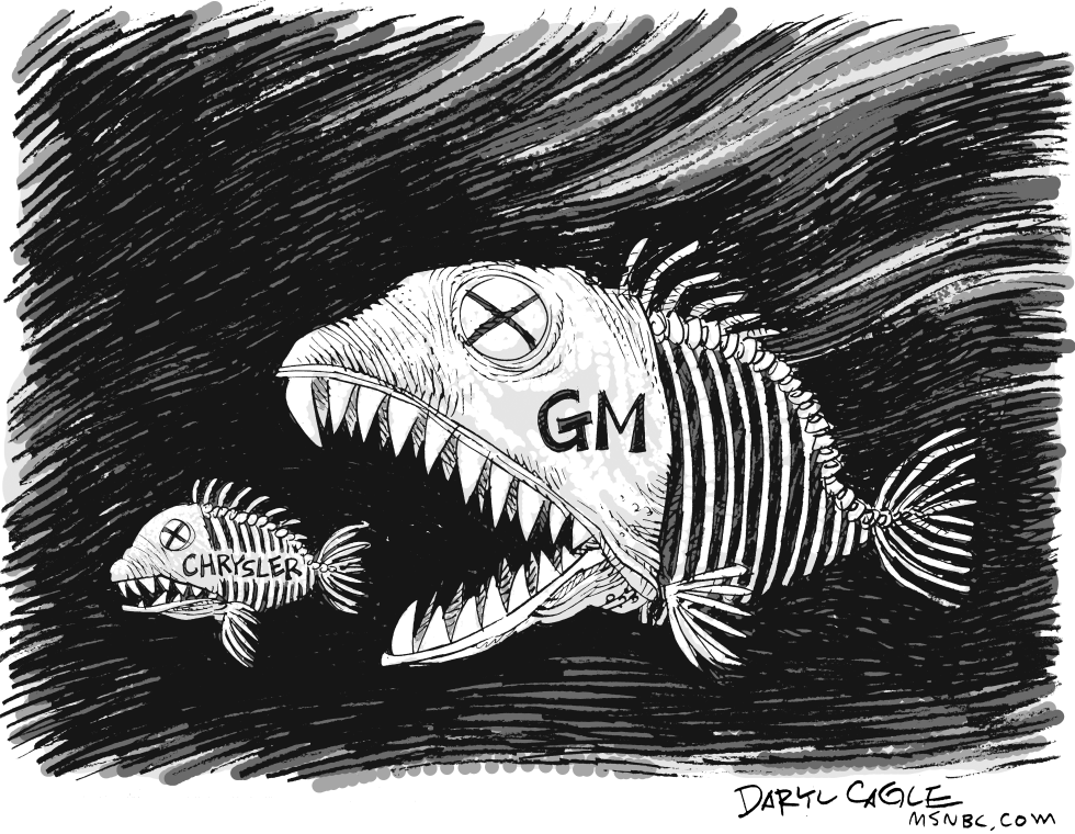  PECES GM Y CHRYSLER by Daryl Cagle