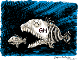 PECES GM Y CHRYSLER  by Daryl Cagle