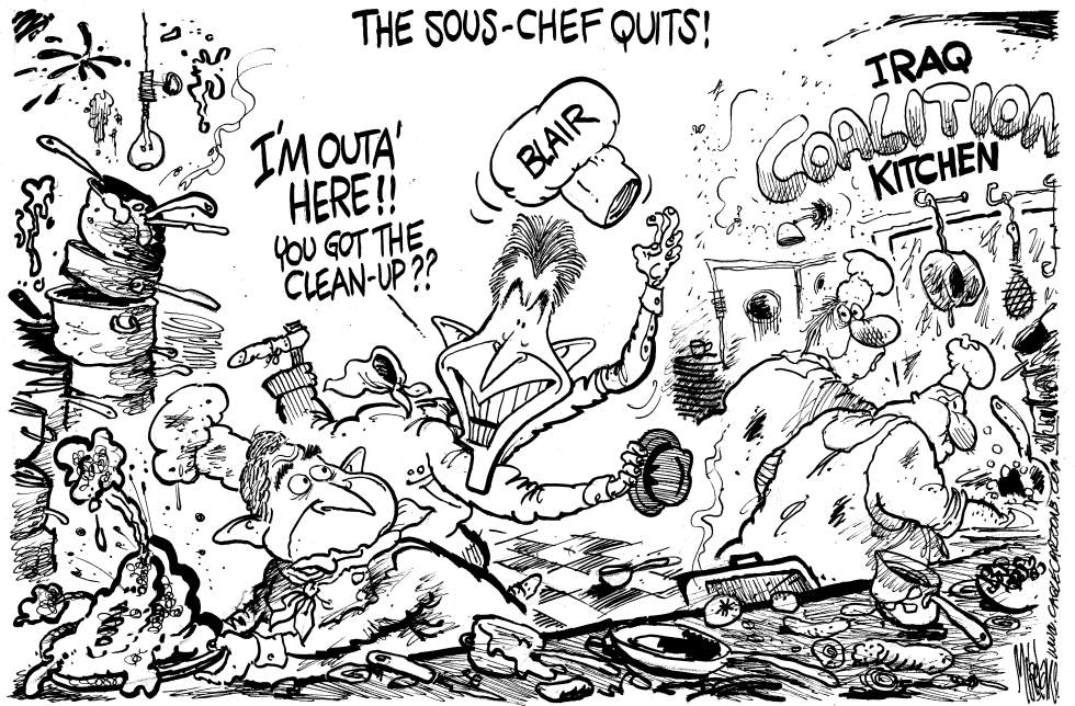  BLAIR AS BUSH SOUS CHEF by Mike Lane