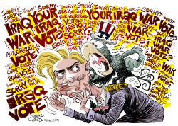 HILLARY CLINTON WAR AUTHORIZATION VOTE by Daryl Cagle