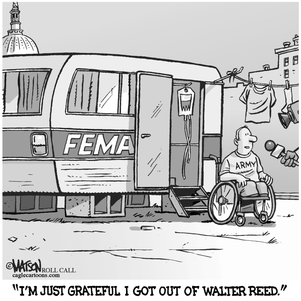  WOUNDED VET HOSPITALIZED IN FEMA TRAILER by RJ Matson