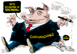 GANANCIAS CORPORATIVAS  by Daryl Cagle