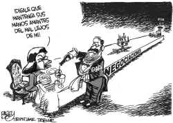 PLATICANDO CON IRAN by Pat Bagley