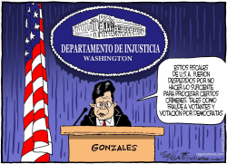 FISCALES DE U.S.A. DESPEDIDOS  by Bob Englehart